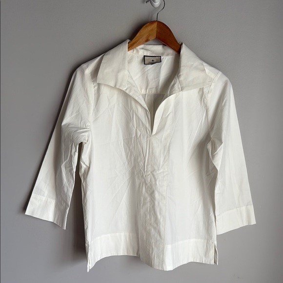 NEW TUCKERNUCK White Margot Stand Collar Blouse - Picture 3 of 13